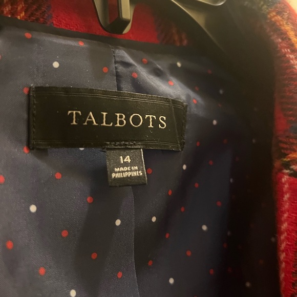 Talbots Red Plaid Women's Blazer - Picture 3 of 4